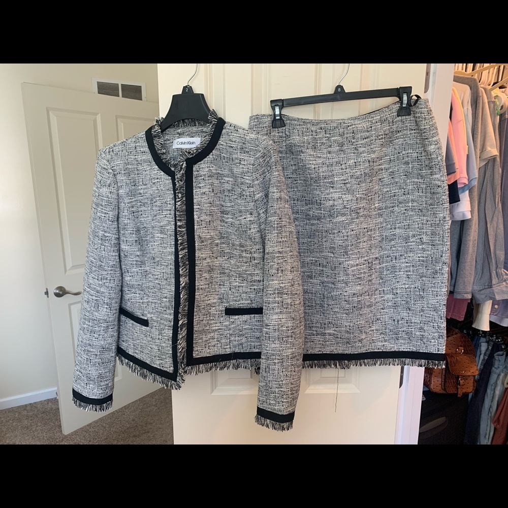 Calvin Klein two piece business professional blazer and skirt
